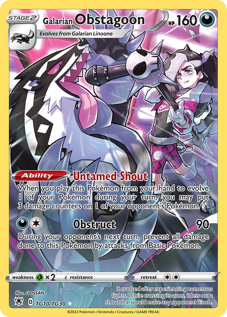 Astral Radiance Trainer Gallery Galarian Obstagoon #TG10/30